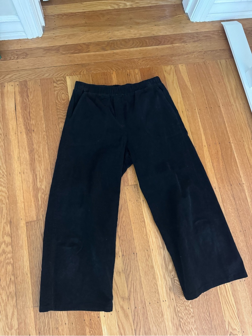 cut loose Black Wide Leg Pants